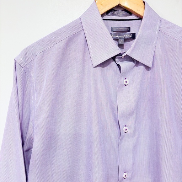 BOULEVARD CLUB Purple striped button down shirt - Picture 3 of 8